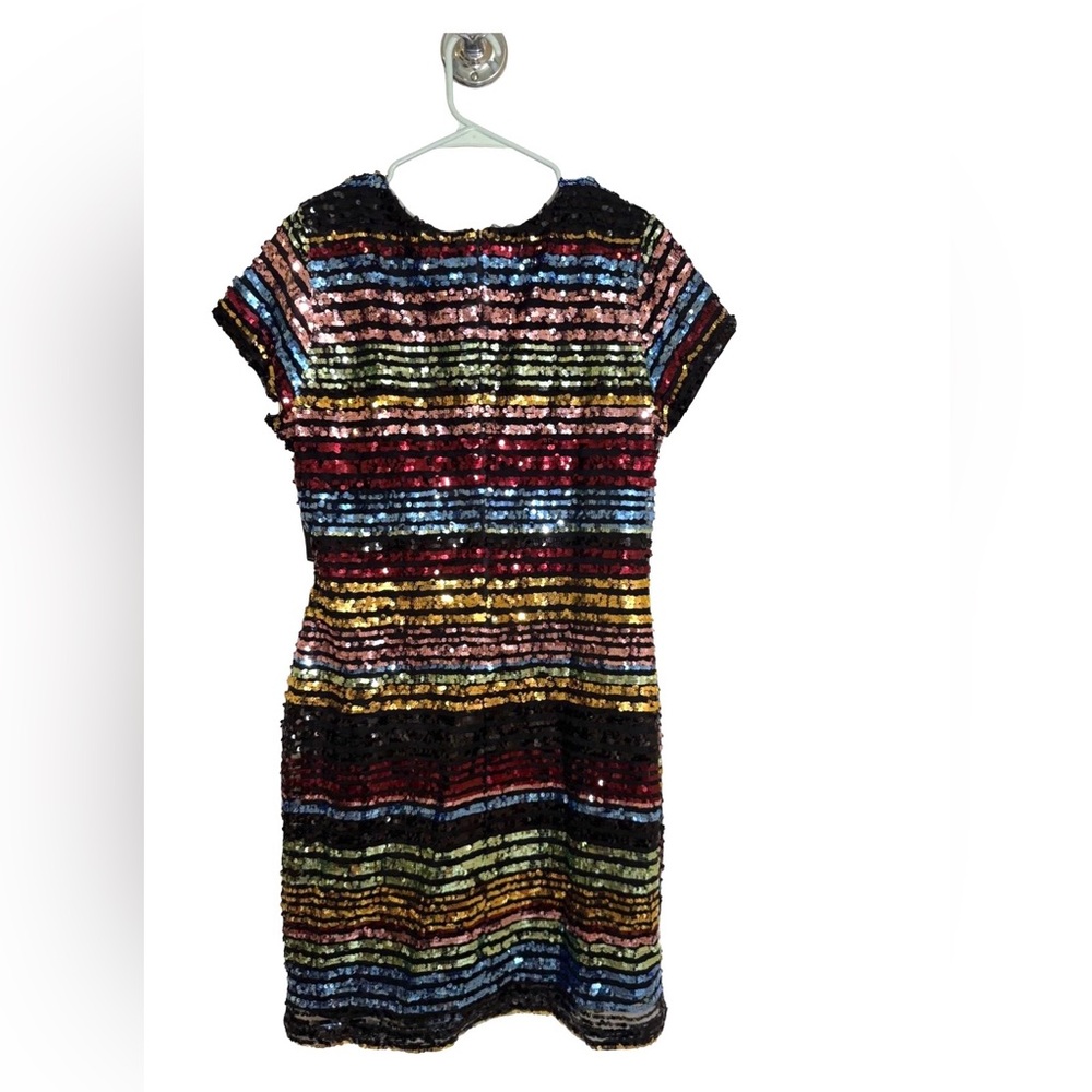 NWT NEW YORK & CO Women’s Glam Multicolored Sequin Cocktail Party Dress, Sz L - Picture 5 of 7